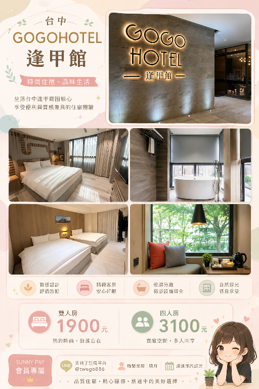 GOGOHOTEL-逢甲館